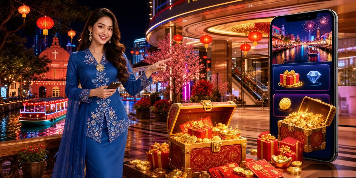 Pengguna berbaju kurung di Melaka mengakses kasino dalam talian 9709 melalui telefon pintar