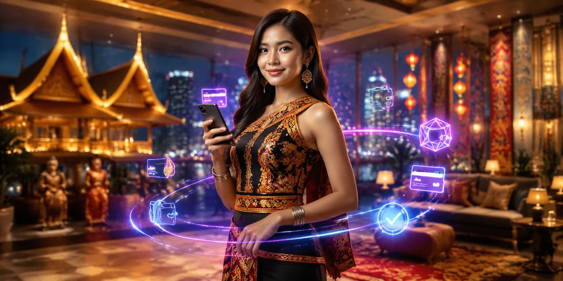 Suasana permainan hiburan kasino bergaya Melayu Sarawak dengan slot moden